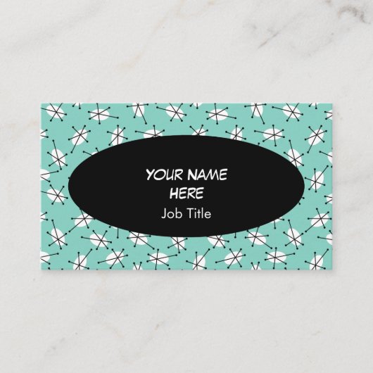 Dazzle Multi Blue Visitenkarte schwarz (Vorderseite)