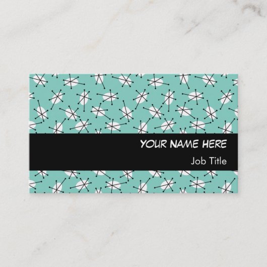 Dazzle Multi Blue Visitenkarte schwarzer Streifen (Vorderseite)