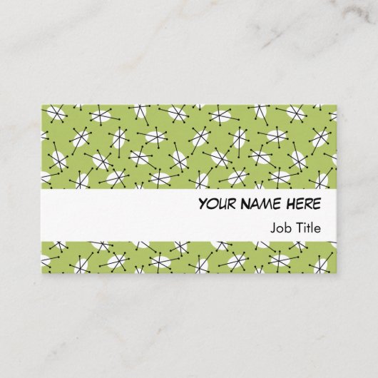 Dazzle Multi Green Visitenkarte, weißer Streifen Visitenkarte (Vorderseite)