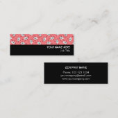 Dazzle Multi Pink schwarzer Streifen dünn Mini Visitenkarte (Vorne/Hinten)