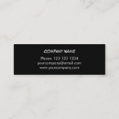 Dazzle Multi Pink schwarzer Streifen dünn Mini Visitenkarte (Rückseite)