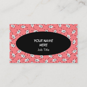 Dazzle Multi Pink Visitenkarte oval schwarz
