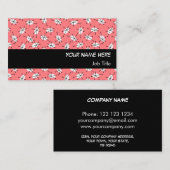 Dazzle Multi Pink Visitenkarte schwarzer Streifen (Vorne/Hinten)