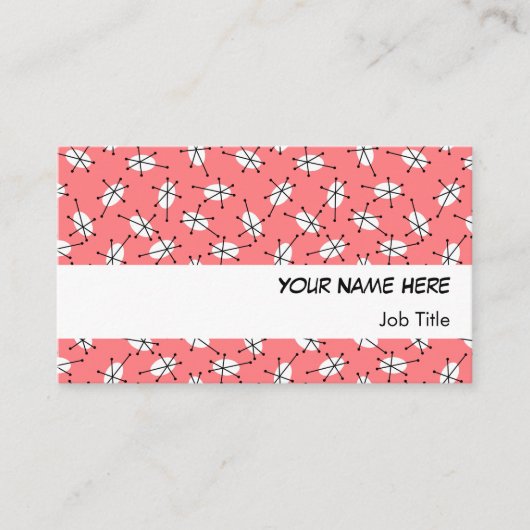 Dazzle Multi Pink Visitenkarte, weißer Streifen Visitenkarte (Vorderseite)