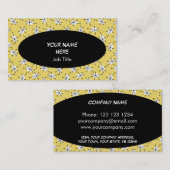 Dazzle Multi-Yellow Visitenkarte oval schwarz (Vorne/Hinten)