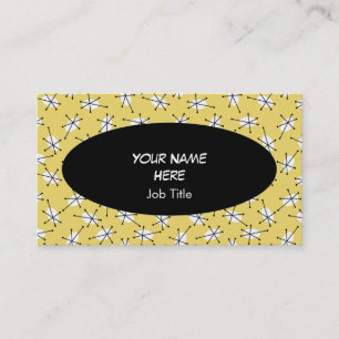 Dazzle Multi-Yellow Visitenkarte oval schwarz