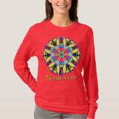 Dazzle Namaste Kaleidoskop T-Shirt (Vorderseite)