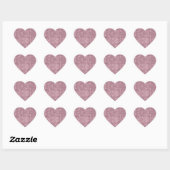 DAZZLE Pink Sparkle Heart Sticker (Blatt)