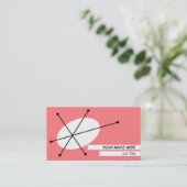 Dazzle Pink Visitenkarte weiß hinten (Stehend Vorderseite)