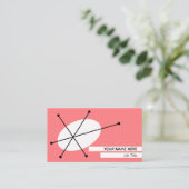 Dazzle Pink Visitenkarte weiß hinten (Stehend Vorderseite)