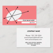 Dazzle Pink Visitenkarte weiß hinten (Vorne/Hinten)