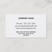 Dazzle Pink Visitenkarte weiß hinten (Rückseite)