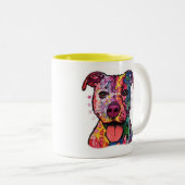 Dazzle Pitbull Tasse (VorderseiteRechts)