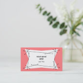 Dazzle Plaque Pink Visitenkarte (Stehend Vorderseite)