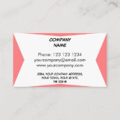 Dazzle Plaque Pink Visitenkarte (Rückseite)