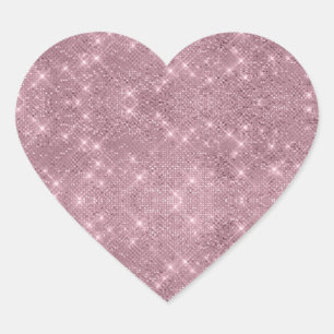 DAZZLE Rosa Glitzer Herz Aufkleber