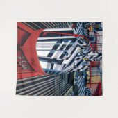 Dazzle-Schiffe in Drydock bei Liverpool Abstrakte Wandteppich (Vorderseite (Horizontal))