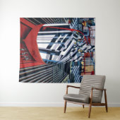 Dazzle-Schiffe in Drydock bei Liverpool Abstrakte Wandteppich (Beispiel (Horizontal))