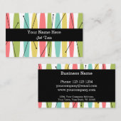 Dazzle Strip Visitenkarte schwarz (Vorne/Hinten)