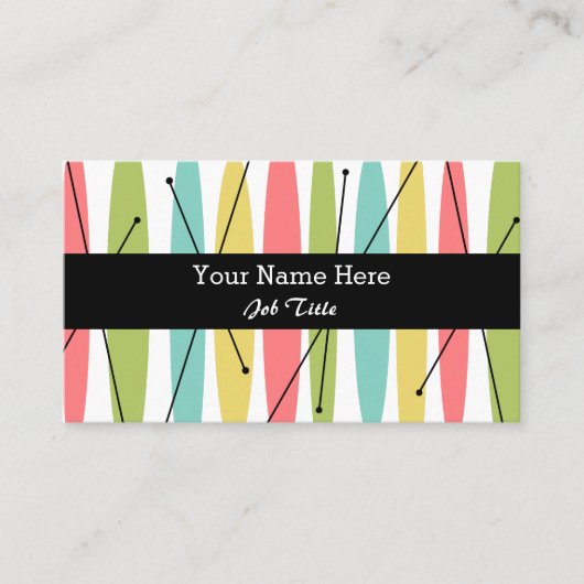 Dazzle Strip Visitenkarte schwarz (Vorderseite)