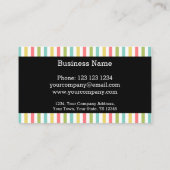 Dazzle Stripe Classic Visitenkarte schwarz (Rückseite)