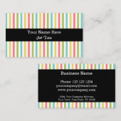 Dazzle Stripe Classic Visitenkarte schwarz (Vorne/Hinten)