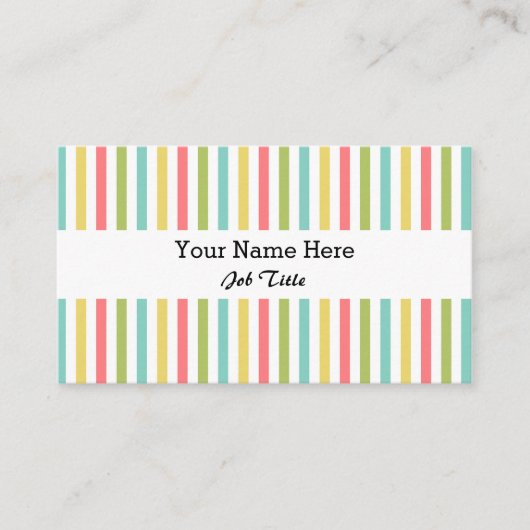 Dazzle Stripe Classic Visitenkarte weiß (Vorderseite)