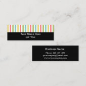Dazzle Stripe Klassischer schwarzer Streifen Mini Visitenkarte (Vorne/Hinten)