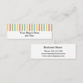 Dazzle Stripe Klassischer weißer Streifen Mini Visitenkarte (Vorne/Hinten)