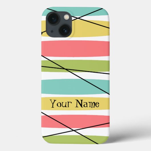 Dazzle Stripe "Name" iPad-Fall Case-Mate iPhone Hülle (Rückseite)