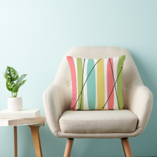 Dazzle Stripe rosa Rückseite Kissen