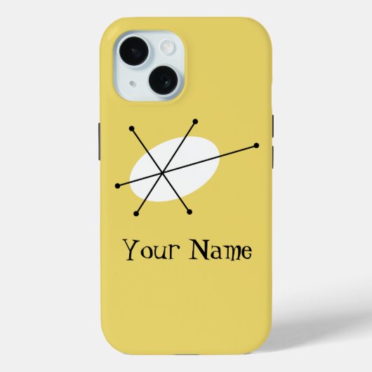 Dazzle Yellow 'Name' iPhone Gehäuse vertikal Case-Mate iPhone Hülle (Rückseite)
