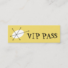 Dazzle Yellow 'VIP PASS' Visitenkartenmagazin Mini Visitenkarte