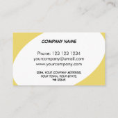 Dazzle Yellow Visitenkarte (Rückseite)