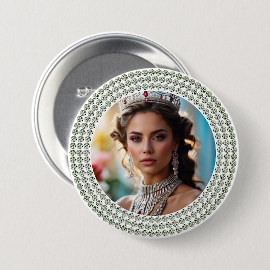 Dazzled Dreams Pageant Button Photo Pin (Vorne & Hinten)