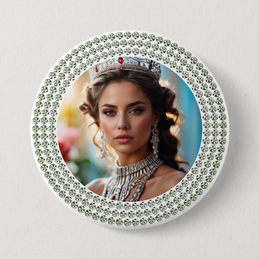 Dazzled Dreams Pageant Button Photo Pin (Vorderseite)