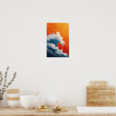 Dazzling 2D Vector Semi-Realism Wallpaper in Pop A Poster (Küche)