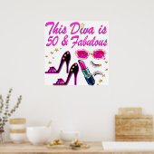 DAZZLING 50. DIVA POSTER (Küche)