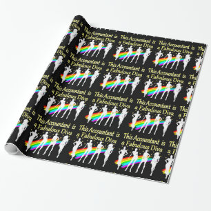 DAZZLING ACCOUNTANT DIVA DESIGN GESCHENKPAPIER