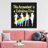 DAZZLING ACCOUNTANT DIVA DESIGN LEINWANDDRUCK (Insitu (Wohnzimmer))