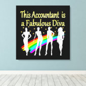 DAZZLING ACCOUNTANT DIVA DESIGN LEINWANDDRUCK (Insitu (Holzboden))