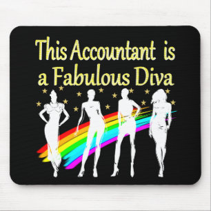 DAZZLING ACCOUNTANT DIVA DESIGN MOUSEPAD