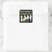 DAZZLING ACCOUNTANT DIVA DESIGN QUADRATISCHER AUFKLEBER (Tasche)