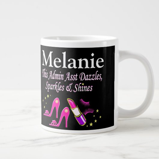 DAZZLING ADMIN ASST PERSONALISIERTE MUG Jumbo-Tasse (Rechts)