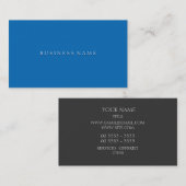 Dazzling Blauer Elegant Visitenkarte (Vorne/Hinten)