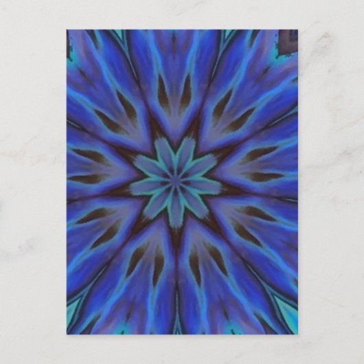 Dazzling Blue Abalone Mutter von Pearl Mandala Postkarte (Vorderseite)