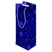 Dazzling Blue Geschenktüte Für Weinflaschen (Rückseite Schrägansicht)