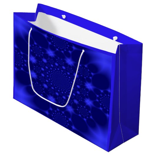 Dazzling Blue Große Geschenktüte (Vorderseite Schrägansicht)
