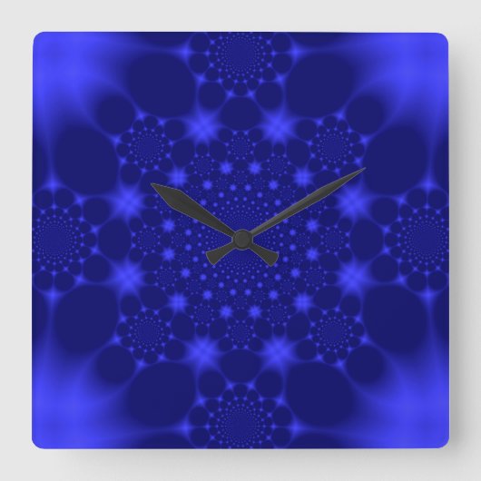 Dazzling Blue Quadratische Wanduhr (Vorderseite)