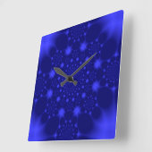 Dazzling Blue Quadratische Wanduhr (Winkel)